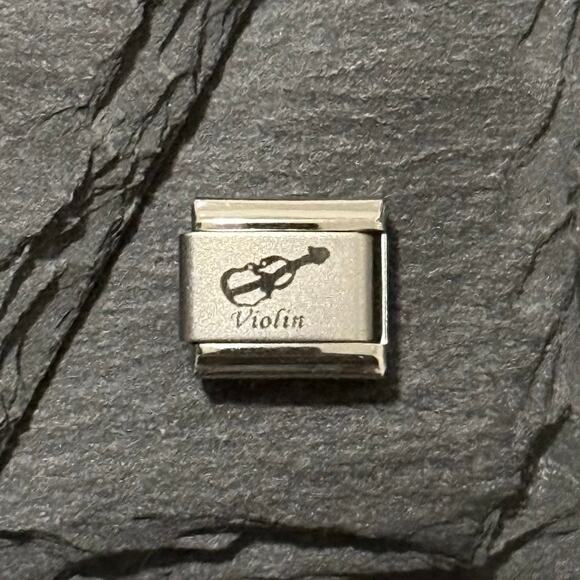 Violin Italian Charm Bracelet Link - Picture 1 of 1